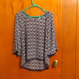 COPY - Blue and white sheer material not see through